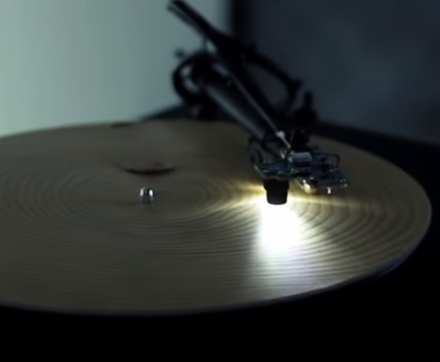 He Puts A Ring From A Tree Trunk On A Record Player. When It Starts To Play, I Got Chills All Over!! 1 1 18