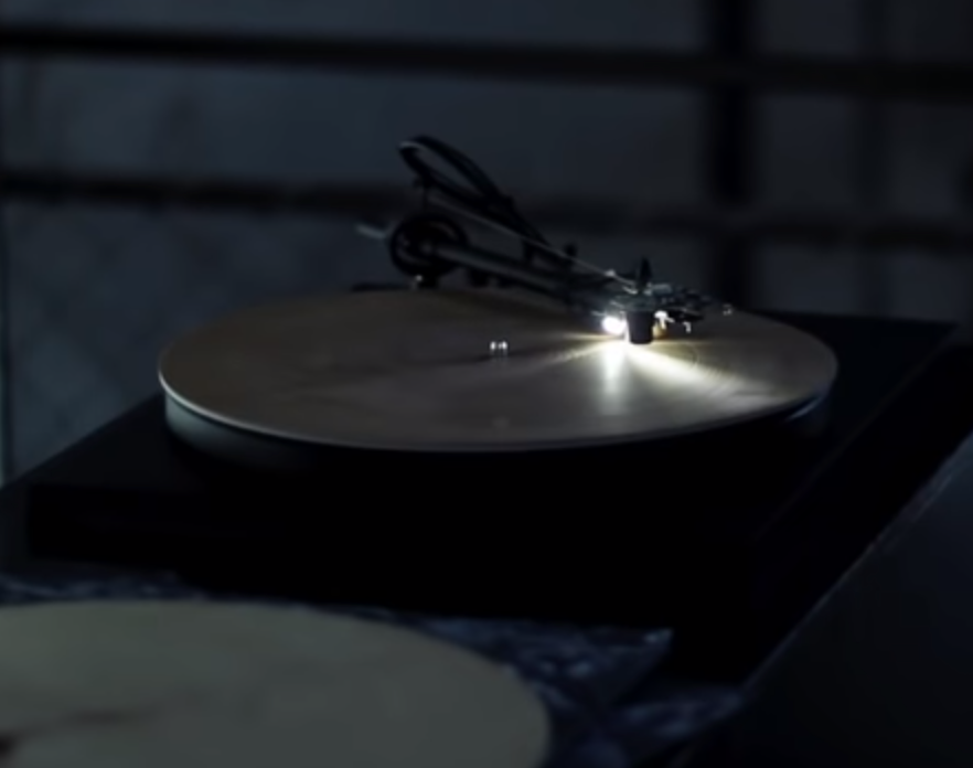 He Puts A Ring From A Tree Trunk On A Record Player. When It Starts To Play, I Got Chills All Over!! 1 2 3